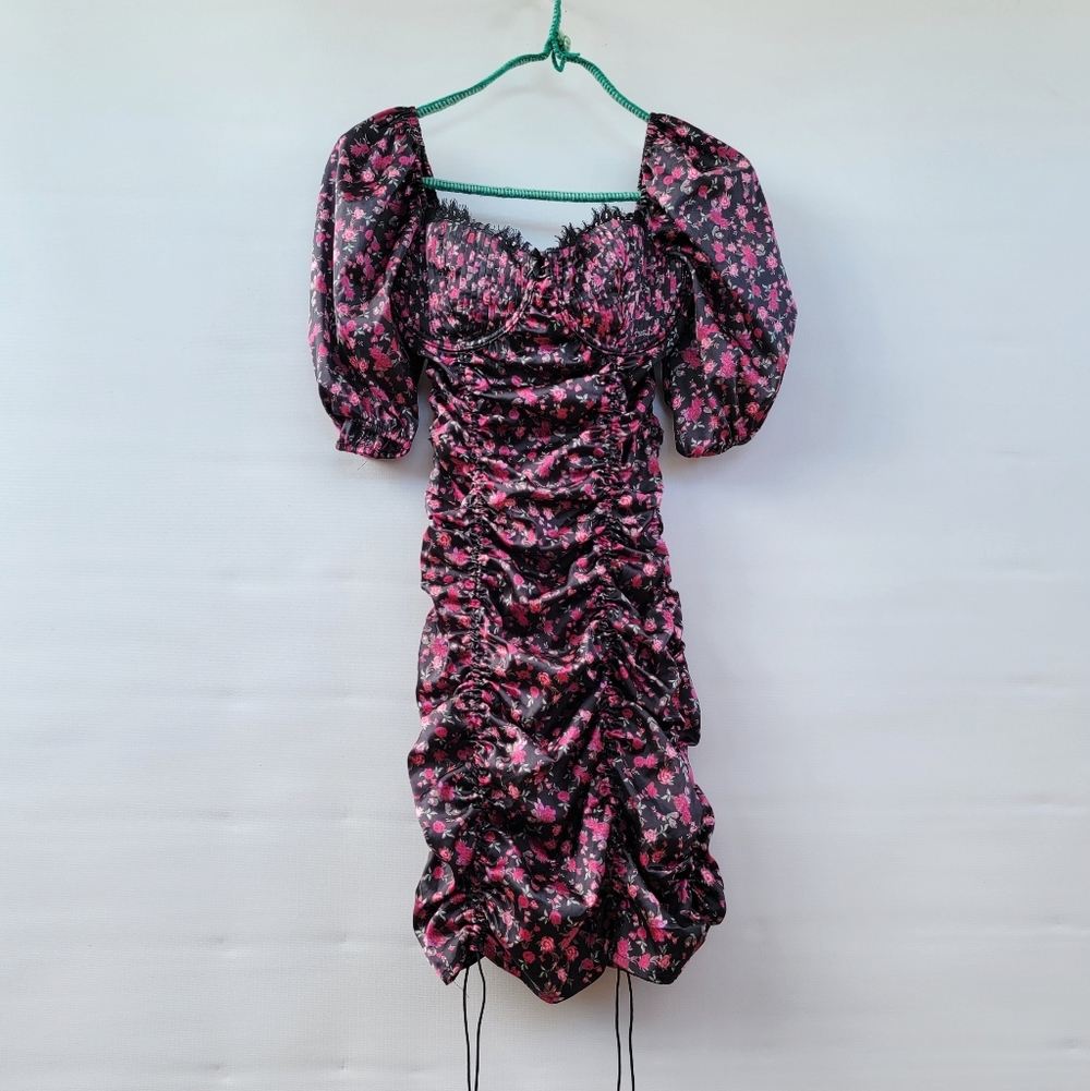 For Love and Lemons x Victoria's Secret Collab Melrose Dress Size XS Black Pink